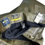 Anthropologie MAEVE x  Colette Cropped Wide Leg Faux Leather Pants, Moss, 33T Photo 12