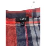 Torrid  kimono duster navy & red plaid sz 1/2 Photo 3