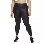 Nike  One Womens Size 3X Blue Faux Leather 7/8 Training‎ Leggings (DH3187-476) Photo 3