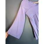 Flawless Top Women's Size Large Padme Cosplay Top Bell Sleeves Handkerchief hem Blue Photo 2