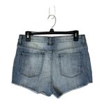Talula ‎ Aritzia Shorts Womens 30 Blue Denim Medium Wash High Rise Raw Hem Jean Photo 2