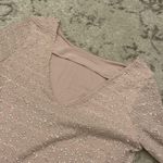 Jennifer Lopez Sweater Size XL Pink Silver Sparkle Baby Pink Photo 6