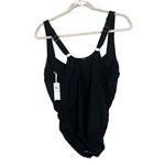 Anne cole Women's Plus 18W Black Square Neck One Piece Swimsuit Photo 4