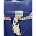 J. McLaughlin NWT  Embroidered Tassel Paget Tunic Women's Royal Blue Shirt Medium Photo 3