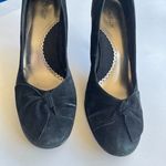 Seychelles Black Suede Heels with Knot Womens Size 11 Shoes Slip On Work Photo 1