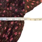 ASTR the Label Floral Print Smocked Babydoll Top Brown Pink Ditsy Med Milkmaid Photo 12