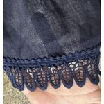 Bellambia Dress Linen Blue Eyelet Trim Italy Beach Boho Bow Lagenlook Coverup M‌ Size M Photo 3