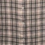 Garnet Hill  Organic Button Up Shirt Cream Black 16 Photo 4