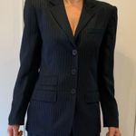 Lauren Ralph Lauren silk dark blue pinstriped suit jacket size 8 Photo 0