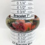 Hand Painted Chunky Wood Bracelets Bangles Set/3 Bohemian Artsy Jewelry Black Photo 4