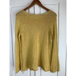 Moth Mila Linen Blend Pullover Sweater XS‎ Yellow Gold Anthropologie Lightweight Photo 2