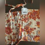 Free People  Intimately Halter/Bandeau Top.100% Cotton Floral.Size Med. Photo 6