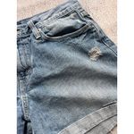 Levi's Jeans Shorts Juniors Size 9 Distressed Cuffed Cotton Blue Denim Photo 3