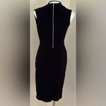 Joseph Ribkoff Black Low V Neck Cut Rap Look Dress W Gold Jewel On Side… Photo 6