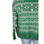 American Eagle  Green Fair Isle Snowdrift Sweater Crewneck Large Holiday Sweater Photo 6