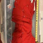 Zuliana Size Small Bedazzled Double Ruffle Sarong With Side Tie. New With Tags. Red Photo 3