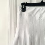 Smith Quinn White Gold Tan Double Stripe Pleated Tennis Sport Skort Skirt Small Photo 1