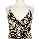 Patrons of Peace Tropical Leaf Print V-Neck Sundress Ivory Black Size XS Photo 1