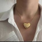 Heart Pendant Necklace Gold Photo 2