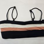 l*space Rebel Stripe Bikini Top in Black, Cream & Chestnut Photo 2
