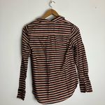 J.Crew Black & Tan Striped Popover Henley Top Style: 41253 Photo 7