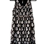 Free People  Metallic Studded Jacquard Mini Dress Black Gold Small Photo 1