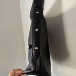 Tahari  large black pebbled faux leather shoulder bag Photo 4