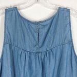 Crown & Ivy Crown Ivy Large Top Chambray Layered Tank Sleeveless Blue Tassels Swing 698 Photo 4