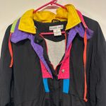 Vintage casual Isle windbreaker 80s 90s jacket pants set! Size large! Black Photo 1