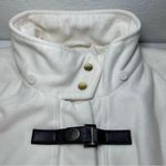 Attention Women's Coat Size L Ivory Full Zip + Toggles, Snap Pockets Heavyweight Photo 3