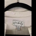 Wonderly Stylish Women's Button-Up Tiered Shirt / Dress - Cream color-Medium Photo 5