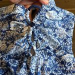 Ralph Lauren Lauren  Agean Blue Tile Cutout Swimsuit Ruching Flattering Tummy 10 Photo 9