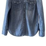 J.Crew Jeans Chambray Button Up Shirt Pearl Snap Buttons Long Sleeve Sz6/S #2509 Photo 3