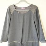 Hale Bob Drop Waist Dress Faux Leather Women’s Size M Goth Emo Punk LBD Witchy Photo 9