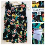 Rose + Olive ‎ Sleeveless Floral Blouse Photo 1