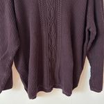 Jeanne pierre Jean Pierre cotton purple sweater heavy 3X women’s cable knit plum fall winter Photo 7