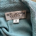 St. John Vintage  Evening Blue Knit Crystal 2Pc Skirt and Jacket Suit Quiet Luxury Photo 3