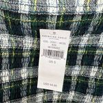 American Eagle  NWT Trendy Plaid Puff Sleeve Top Green Navy White Smocked Crop Photo 2