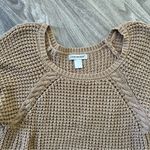 Cotton Emporium  Textured Knit Sweater in Brown Photo 1