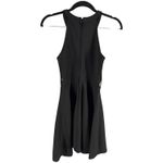 Emerald Sundae Black Halter Keyhole Embellished Waist Fit Flare Dress XS LBD Photo 4