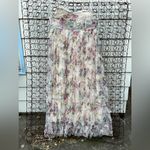 Faeriesty Ruched Bustier Ruffle Trim Hem Floral Print Tube Corset Dress 5X Photo 5