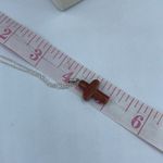 Vintage goldstone cross pendant on sterling chain Brown Photo 6