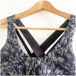 Old Navy Power Soft Sports Bra Size Medium Black Silver Metallic Artsy Strappy Photo 4