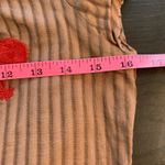 Free People Striped Embroidered Tunic Top Brown Red Floral Lace Up Boho Size 2 Photo 8