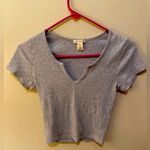 Bozzolo  Women’s Grey Ribbed Crop Top SzSmall Photo 0