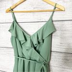 Paper Crane  Sage Green Sleeveless Ruffle High Low Dress Size Medium Seafoam Photo 1