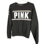 PINK - Victoria's Secret PINK Victoria’s Secret sweatshirt pullover leopard cheetah print black small Photo 0