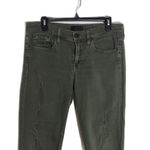 Vince  ladies army green distressed 5 pocket skinny jeans size 28 Photo 1