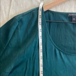 Eileen Fisher  Silk Blouse 1Xor XL Hunter Green Photo 8