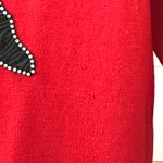 Two Vintage Sonia Dresses 1980's Handmade Knit Red & Black Dress & Black Size L Photo 10